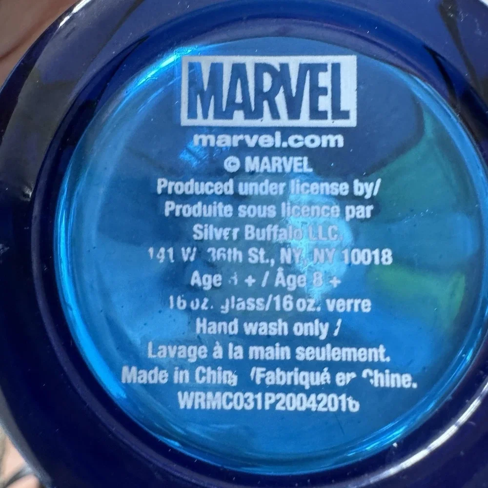 Marvel 16oz Drinking Glasses Set Of 4 Iron Man Hulk Spider-Man Captain America